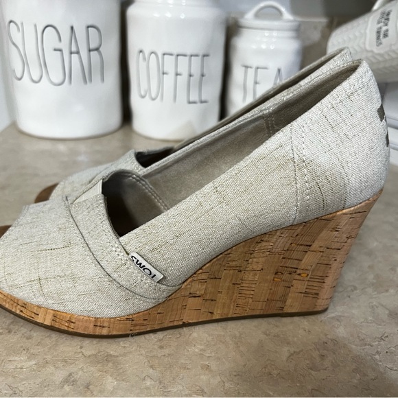 TOMS Stella Classic Cork Wedge size 8.5 - Picture 3 of 8
